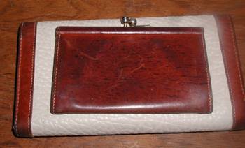 Dooney and Bourke All-Weather Leather Checkbook Wallet with coin purse