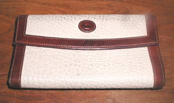 Dooney and Bourke All-Weather Leather Checkbook Wallet with coin purse