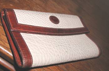 Dooney and Bourke All-Weather Leather Checkbook Wallet with coin purse