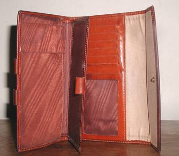 Dooney and Bourke All-Weather Leather Checkbook Wallet with coin purse