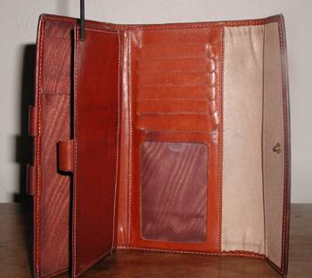 Dooney and Bourke All-Weather Leather Checkbook Wallet with coin purse
