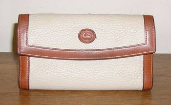 Dooney and Bourke All-Weather Leather Checkbook Wallet with coin purse
