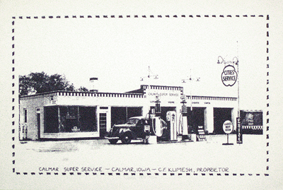 Calmar Super Service silk screen print by Richard Klimesh