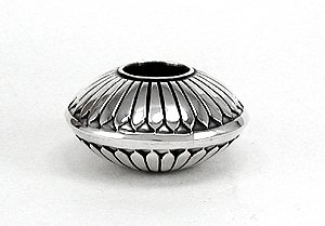 Navajo sterling silver seed pot
