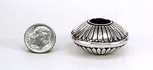 Navajo sterling silver seed pot