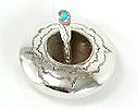 Hand made Native American Indian Jewelry; Navajo Sterling Silver Necklace, Pendant, Cross