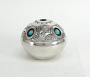 Navajo sterling silver seed pot