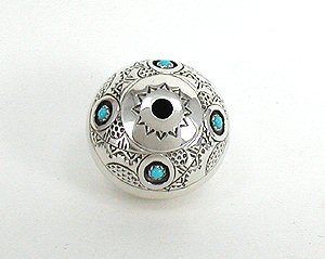 Navajo sterling silver seed pot