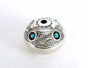 Navajo sterling silver seed pot