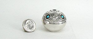 Navajo sterling silver seed pot
