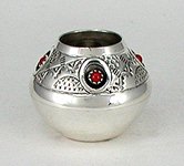 Hand made Native American Indian Jewelry; Navajo Sterling Silver seed pot