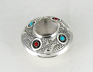 Navajo sterling silver seed pot