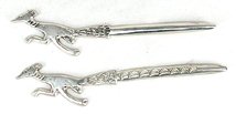 Native American Indian sterling silver roadrunner letter opener