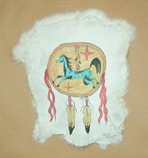 Lakota ledger art by Alan Monroe