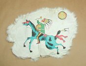 Lakota ledger art by Alan Monroe