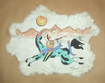 Lakota ledger art by Alan Monroe