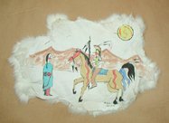 Lakota ledger art by Alan Monroe