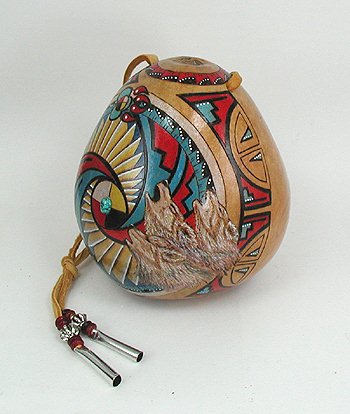 Wolf Spirit Ceremonial Rattle