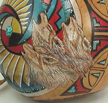Wolf Spirit Ceremonial Rattle