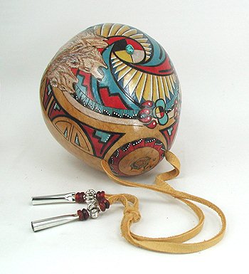 Wolf Spirit Ceremonial Rattle