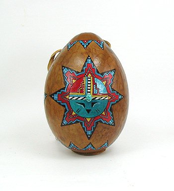 Kachina Sunface Spirit Ceremonial Rattle