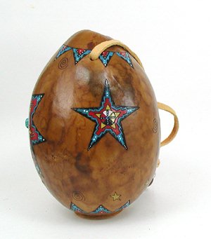 Kachina Sunface Spirit Ceremonial Rattle