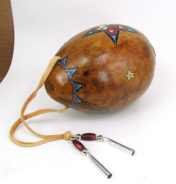 Kachina Sunface Spirit Ceremonial Rattle