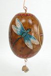 Native American Indian hand painted gourd ornaments
