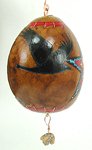 Native American Indian hand painted gourd ornaments