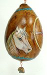 Native American Indian hand painted gourd ornaments