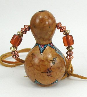 Native American Apache Dragonfly Spirit Amulet Rattle