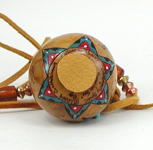 Native American Apache Dragonfly Spirit Amulet Rattle
