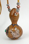 Native American Indian ceremonial horse rattle