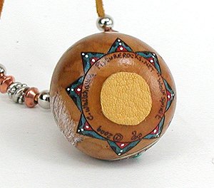 Native American Apache Wolf Spirit Amulet Rattle