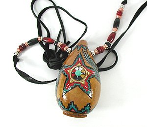 Native American Apache Raven Spirit Amulet Rattle