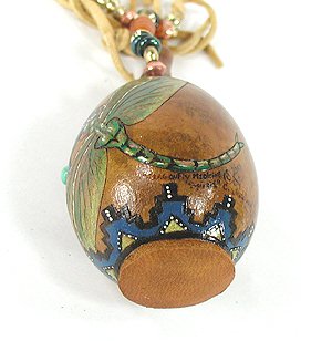 Native American Apache Dragonfly Spirit Amulet Rattle