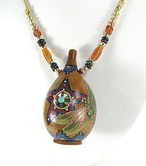Native American Apache Dragonfly Spirit Amulet Rattle