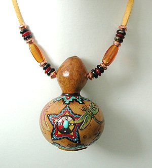Native American Apache Dragonfly Spirit Amulet Rattle