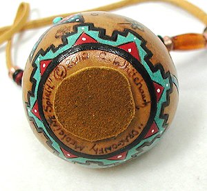 Native American Apache Dragonfly Spirit Amulet Rattle