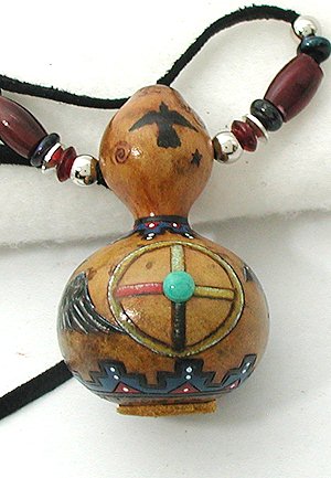 Native American Apache Raven Spirit Amulet Rattle