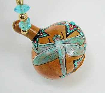 Native American Apache Dragonfly Spirit Amulet Rattle