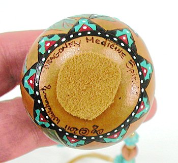 Native American Apache Dragonfly Spirit Amulet Rattle
