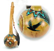Native American Indian ceremonial ravenrattle