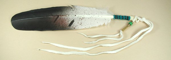 Oglala Lakota Feather and Horse Hair  Ties