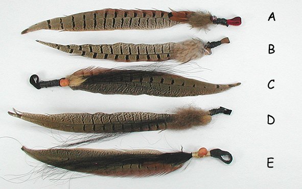 Oglala Lakota Feather and Horse Hair  Ties
