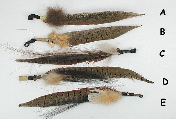 Oglala Lakota Feather and Horse Hair  Ties