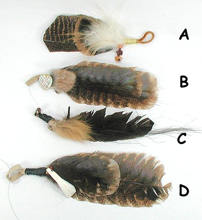 Oglala Lakota Feather and Horse Hair  Ties