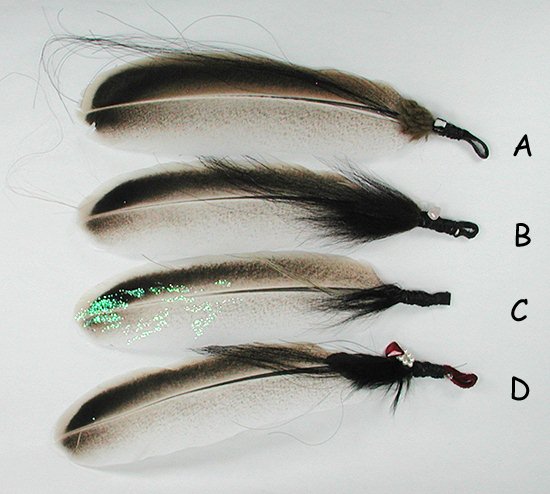 Oglala Lakota Feather and Horse Hair  Ties