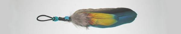 Oglala Lakota Feather and Horse Hair  Ties