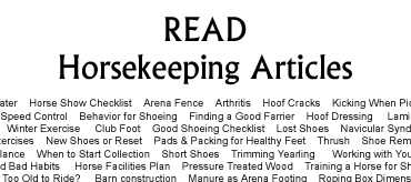 Horsekeeping Articles